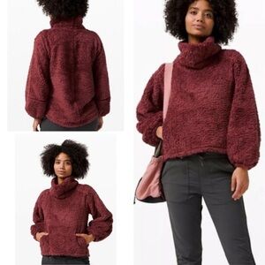lululemon athletica Maroon Cowl Neck Sweater